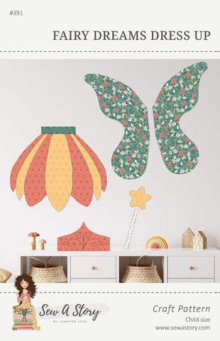 SALE Jennifer Long Fairy Dreams Dress Up PATTERN P177 - Riley Blake Design - INSTRUCTIONS Only - Costume - Adjustable Skirt