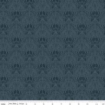 Image of Let's Wander First Catch Blue quilting cotton fabric by Casey Cometti for Riley Blake Designs. Features fish on a blue background. Cute Little Fabric Shop