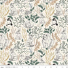 Image of Let's Wander Main Cream quilting cotton fabric by Casey Cometti for Riley Blake Designs. Features plants on a cream background. Cute Little Fabric Shop