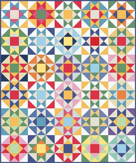 Star Tiles Quilt PATTERN P205 - American Jane Patterns - Riley Blake Designs - INSTRUCTIONS Only - Fat Quarter Friendly