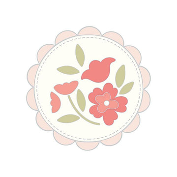 SALE Needleminder Flowers MSQL-112N - Moda Fabrics - My Sew Quilty Life - Enamel & Metal Magnet Needle Minder