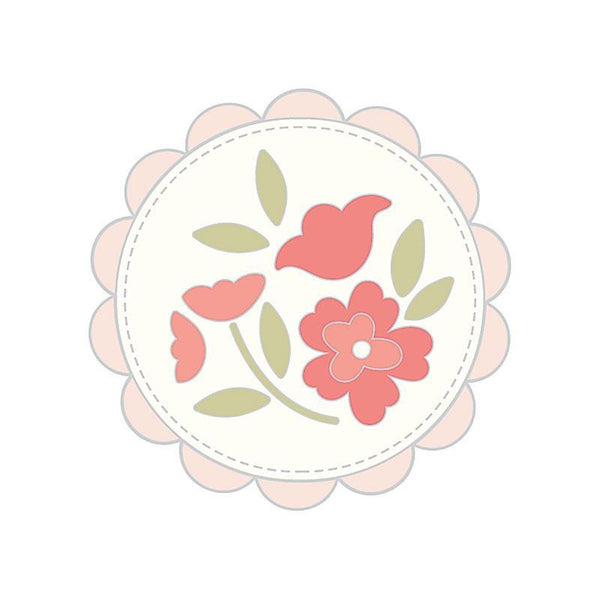 Needleminder Flowers MSQL-112N - Moda Fabrics - My Sew Quilty Life - Enamel and Metal Magnet Needle Minder