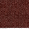 Image of John Wayne American West Boot Stitching Marsala quilting cotton fabric by Riley Blake Official Product for Riley Blake Designs. Features printed embroidery on a red background. Cute Little Fabric Shop