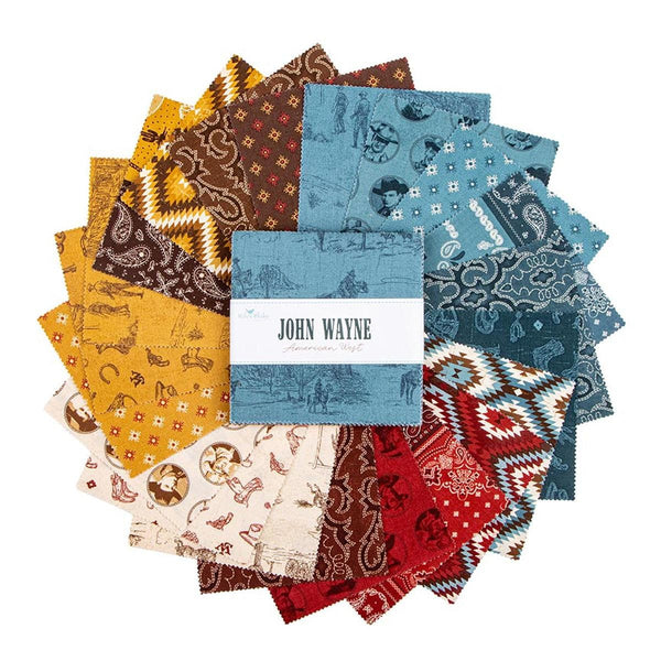 SALE John Wayne American West 5" Stacker Bundle - Riley Blake Designs - 42 piece Precut Pre cut - Quilting Cotton Fabric - Licensed Product