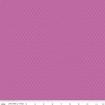 Image of Essence Foils Fuchsia quilting cotton fabric by Fran Gulick for Riley Blake Designs. Features stars on a purple background. Cute Little Fabric Shop