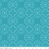 Image of Celtic Cats Celtic Knots Aqua quilting cotton fabric by Brigid Ashwood for Riley Blake Designs. Features Celtic knots on a blue background. Cute Little Fabric Shop