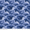 Image of Celtic Cats Clouds Navy quilting cotton fabric by Brigid Ashwood for Riley Blake Designs. Features clouds on a blue background. Cute Little Fabric Shop