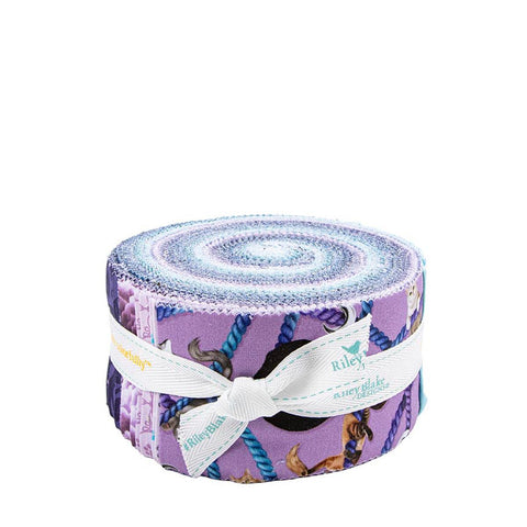 SALE Celtic Cats 2.5 Inch Rolie Polie Jelly Roll 40 pieces - Riley Blake - Precut - Feline Nature - Quilting Cotton Fabric