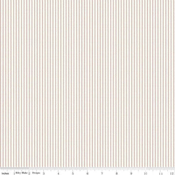 Image of Mary Catherine Stripe Cloud quilting cotton fabric by Amy Smart for Riley Blake Designs. Features stripes on an off-white background. Cute Little Fabric Shop