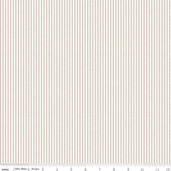 Image of Mary Catherine Stripe Cloud quilting cotton fabric by Amy Smart for Riley Blake Designs. Features stripes on an off-white background. Cute Little Fabric Shop