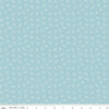 Image of Mary Catherine Flower Dots Songbird quilting cotton fabric by Amy Smart for Riley Blake Designs. Features flowers on a blue background. Cute Little Fabric Shop