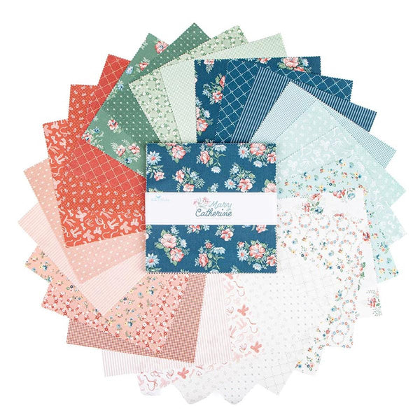 SALE Mary Catherine 10" Stacker Bundle - Riley Blake Designs - 42 piece Precut - Floral Flowers - Quilting Cotton Fabric