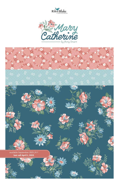 SALE Mary Catherine 10" Stacker Bundle - Riley Blake Designs - 42 piece Precut - Floral Flowers - Quilting Cotton Fabric