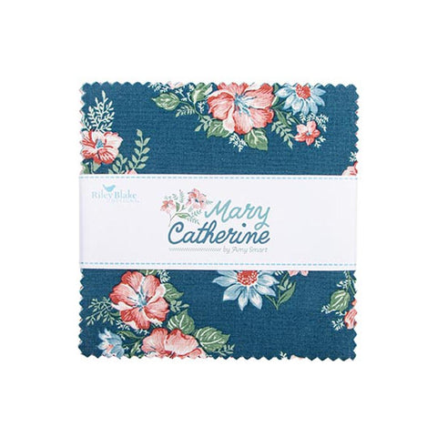 SALE Mary Catherine 5" Stacker Bundle - Riley Blake Designs - 42 piece Precut Pre cut - Floral - Quilting Cotton Fabric