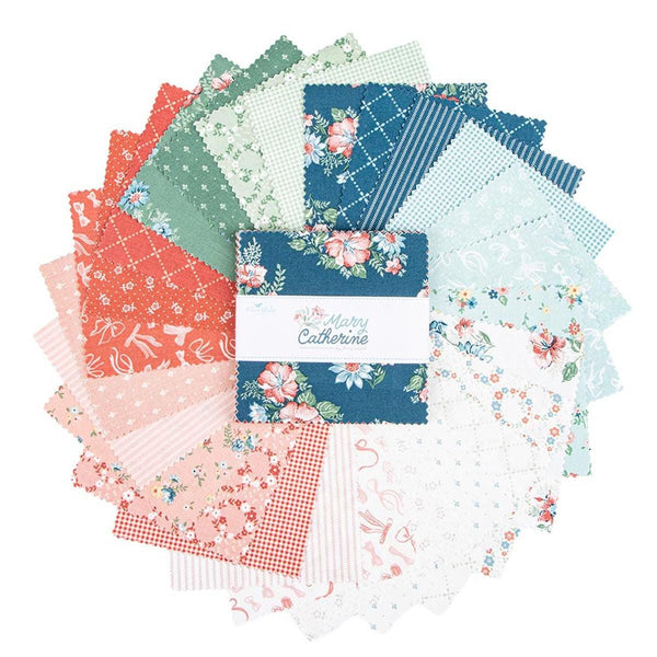 SALE Mary Catherine 5" Stacker Bundle - Riley Blake Designs - 42 piece Precut Pre cut - Floral - Quilting Cotton Fabric