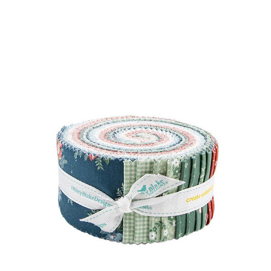 SALE Mary Catherine 2.5 Inch Rolie Polie Jelly Roll 40-Piece - Riley Blake - Precut - Floral Flower - Quilting Cotton Fabric