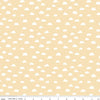 Image of Baby Girl Clouds Yellow quilting cotton fabric by Lori Whitlock for Riley Blake Designs. Features clouds on a yellow background. Cute Little Fabric Shop