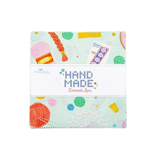 Hand Made 5" Stacker Bundle - Riley Blake Designs - 42-Piece Precut  - Sewing Supplies - Quilting Cotton Fabric