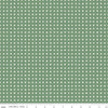 Image of Ivy Reese Simple Gingham Green quilting cotton fabric by Deena Rutter for Riley Blake Designs. Features squares on a green background. Cute Little Fabric Shop