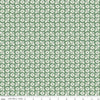 Image of Ivy Reese Garden Green quilting cotton fabric by Deena Rutter for Riley Blake Designs. Features leaves on a green background. Cute Little Fabric Shop