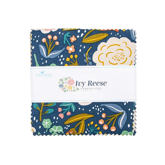 Ivy Reese 5" Stacker Bundle - Riley Blake Designs - 42-Piece Precut  - Floral Nature - Quilting Cotton Fabric