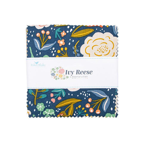Ivy Reese 5" Stacker Bundle - Riley Blake Designs - 42 piece Precut Pre cut - Floral Nature - Quilting Cotton Fabric
