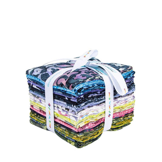 SALE Expressions Batiks Radiant Flourish Fat Quarter Bundle 22-Piece FQ-23385 - Riley Blake Designs -  Precut - Quilting Cotton