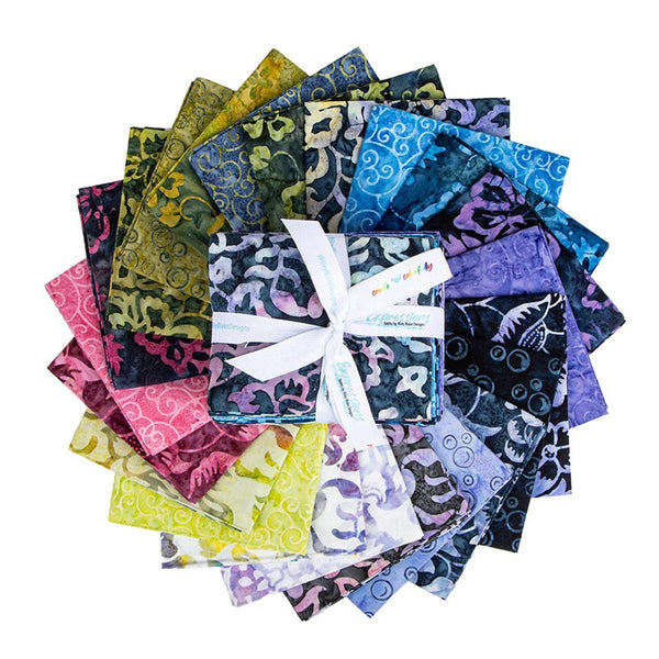 SALE Expressions Batiks Radiant Flourish Fat Quarter Bundle 22 pieces FQ-23385 - Riley Blake Designs - Pre cut Precut - Quilting Cotton