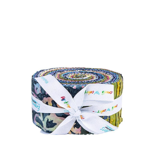 Expressions Batiks Radiant Flourish 2.5 Inch Rolie Polie Jelly Roll 40 pieces RP-23385-40 - Riley Blake - Precut - Quilting Cotton Fabric