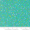 Image of Pick Me Little Dot Polka Dots Aqua quilting cotton fabric by Me and My Sister Designs for Moda Fabrics. Features dots on a blue background. Cute Little Fabric Shop