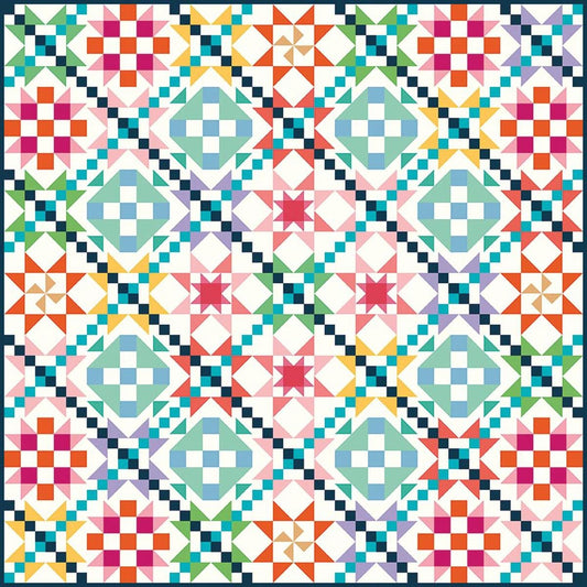 Meet the Makers Quilt Kit - Bluebird Patterns - Riley Blake Designs - Quilt Kit - Pieced Square Quilt