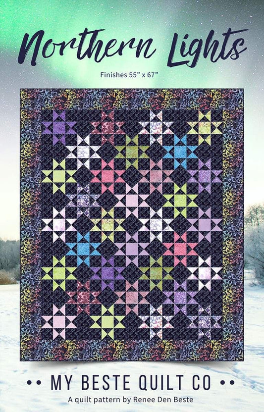 Northern Lights Quilt PATTERN P237 by My Beste Quilt Co - Riley Blake Design - INSTRUCTIONS Only - Fat Quarter Friendly - Confident Beginner