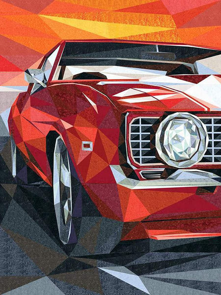 SALE The Muscle Quilt Pattern P259 by Legit Kits P259-MUSCLECAR - Riley Blake Designs- INSTRUCTIONS Only - Pieced Foundation Paper Piecing