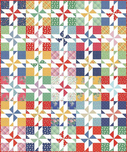 Skip A Beat Quilt PATTERN P205 by American Jane Patterns - Riley Blake Designs - INSTRUCTIONS Only - Rolie Polie 10 inch stacker friendly