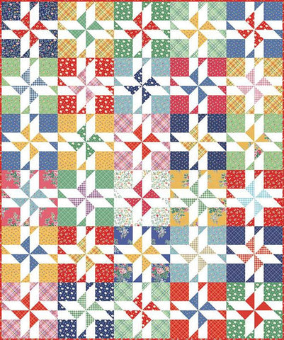 Skip A Beat Quilt PATTERN P205 by American Jane Patterns - Riley Blake Designs - INSTRUCTIONS Only - Rolie Polie 10 inch stacker friendly