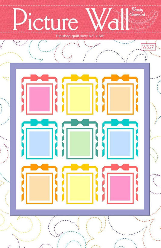 SALE Picture Wall Quilt PATTERN P180 - Wendy Sheppard - Riley Blake Designs - INSTRUCTIONS Only - Panel friendly Customizable