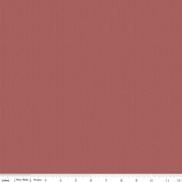 Image of Poparazzi Marsala quilting cotton fabric by The RBD Designers for Riley Blake Designs. Features squares on a red background. Cute Little Fabric Shop