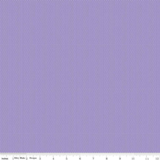Image of Poparazzi Lilac quilting cotton fabric by The RBD Designers for Riley Blake Designs. Features squares on a purple background. Cute Little Fabric Shop
