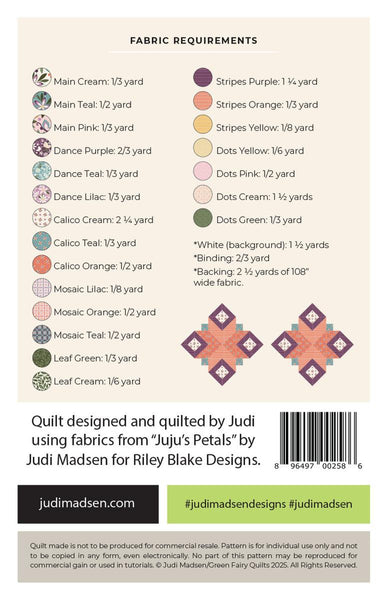 SALE Bohemain Quilt PATTERN P004 by Judi Madsen - Riley Blake Designs - INSTRUCTIONS Only - Pieced Star Blocks