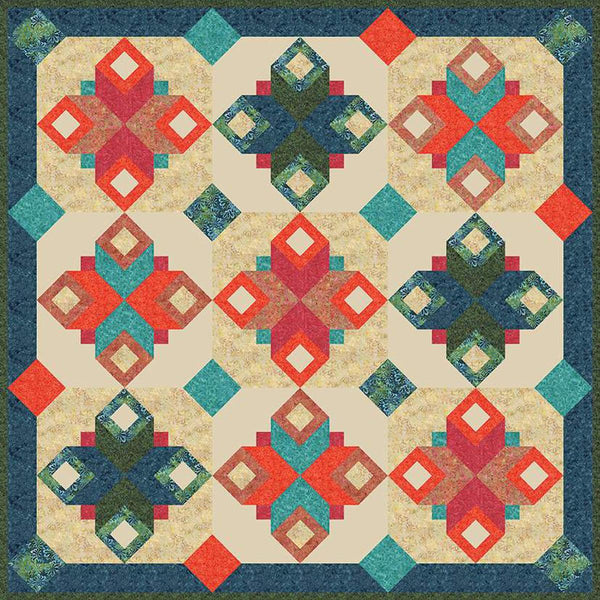 SALE Bohemain Quilt PATTERN P004 by Judi Madsen - Riley Blake Designs - INSTRUCTIONS Only - Pieced Star Blocks