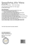 SALE Remembering John Wayne Quilt PATTERN P250 - Coach House Designs - Riley Blake Designs- INSTRUCTIONS Only - Licensed Product - Applique