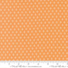 Image of Delightfully Yours Dots Apricot quilting cotton fabric by Sherri & Chelsi for Moda Fabrics. Features dots on an orange background. Cute Little Fabric Shop