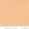 Image of Delightfully Yours Checks Apricot quilting cotton fabric by Sherri & Chelsi for Moda Fabrics. Features houndstooth on an orange background. Cute Little Fabric Shop
