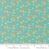 Image of Delightfully Yours Posie Poolside quilting cotton fabric by Sherri & Chelsi for Moda Fabrics. Features flowers on a green background. Cute Little Fabric Shop