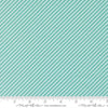 Image of Delightfully Yours Stripes Poolside quilting cotton fabric by Sherri & Chelsi for Moda Fabrics. Features stripes on a blue background. Cute Little Fabric Shop