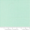 Image of Delightfully Yours Checks Aqua quilting cotton fabric by Sherri & Chelsi for Moda Fabrics. Features houndstooth on a blue background. Cute Little Fabric Shop