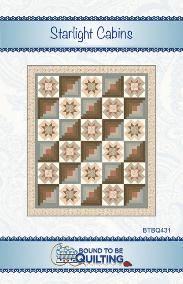 SALE Starlight Cabins Quilt PATTERN P236 - Bound To Be Quilting - Riley Blake Design - INSTRUCTIONS Only - Log Cabins