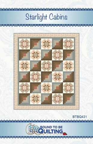 SALE Starlight Cabins Quilt PATTERN P236 by Bound To Be Quilting - Riley Blake Design - INSTRUCTIONS Only - Log Cabins