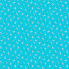 Image of Whimsies Dogs Turquoise quilting cotton fabric by Claire Holliday for QT Fabrics. Features dogs on a blue background. Cute Little Fabric Shop