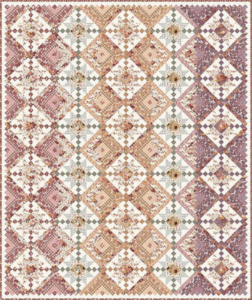 SALE Laura's Log Cabin Quilt Kit - Modern Prairie KT-16740 - Riley Blake Designs - Box Pattern Fabric - Quilting Cotton
